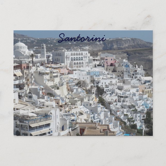 Santorini Grekland Vykort (Framsida)