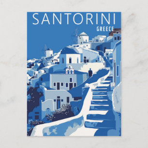 Santorini Grekland Vykort