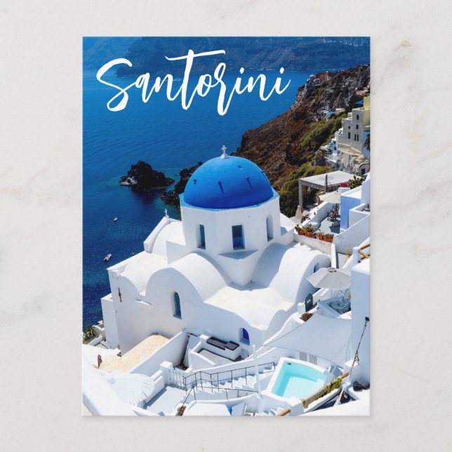 Santorini Grekland Vykort (Framsida)