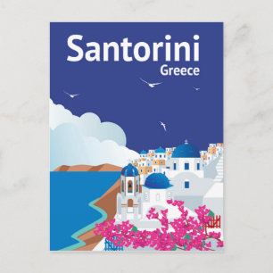 Santorini Grekland Vykort
