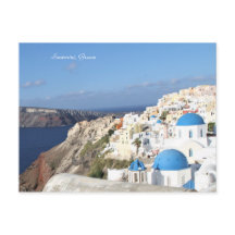 Santorini, Grekland, vykort. Ön