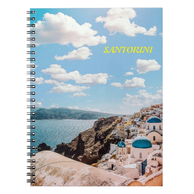 Santorini, Greklands buss Anteckningsbok (Framsidan)