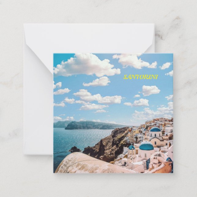 Santorini, Greklands buss Anteckningskort (Framsida)