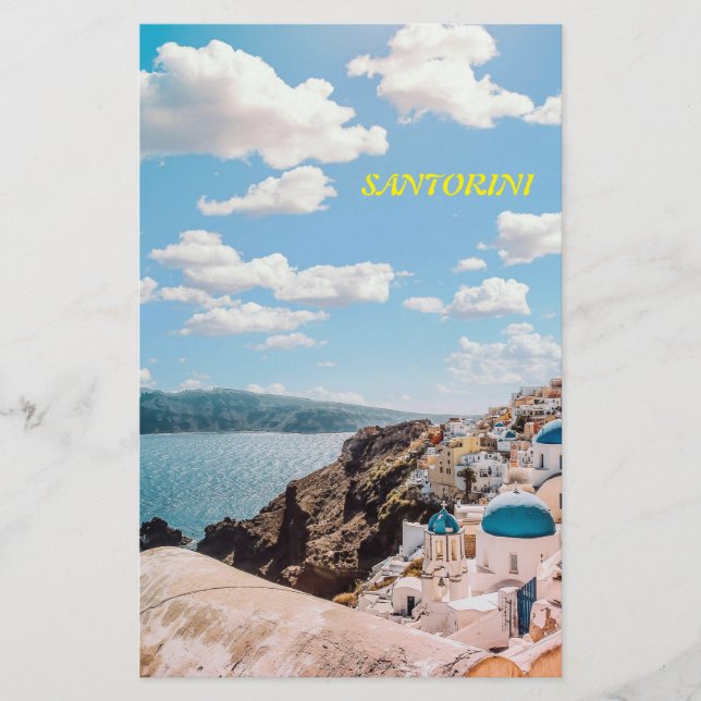 Santorini, Greklands buss Brevpapper (Framsida)