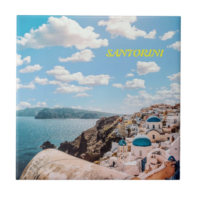 Santorini, Greklands buss Kakelplatta (Framsidan)