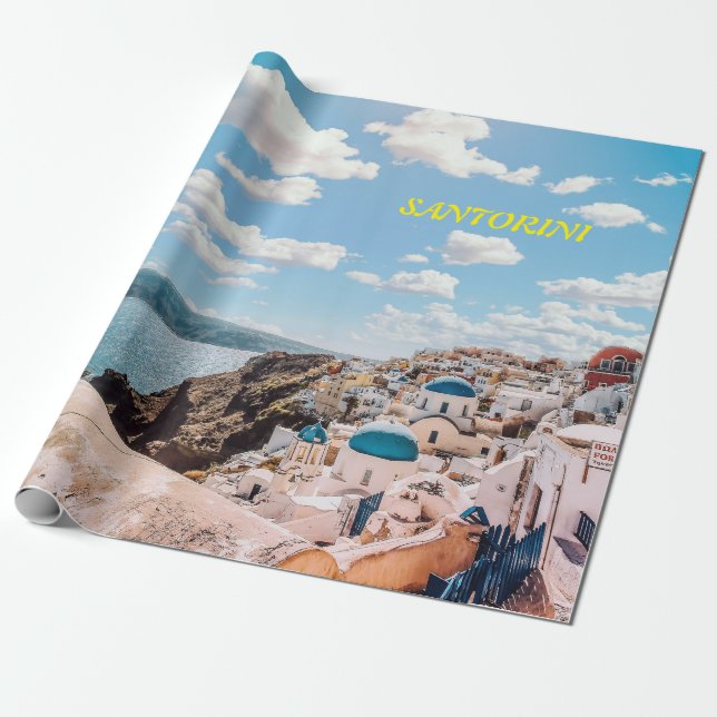 Santorini, Greklands buss Presentpapper (Utrullad)