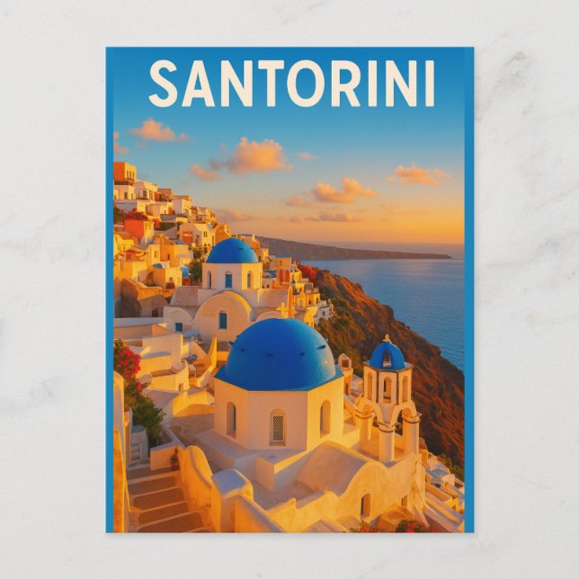 Santorini – Greklands öparadis Vykort (Framsida)