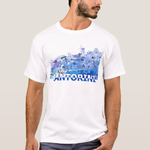 Santorini horisont i rengöring Scissor snittstil Tröja