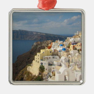 Santorini i eftermiddag Sol Julgransprydnad Metall