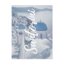 Santorini i Grekland Travel Photo Modern Postcard