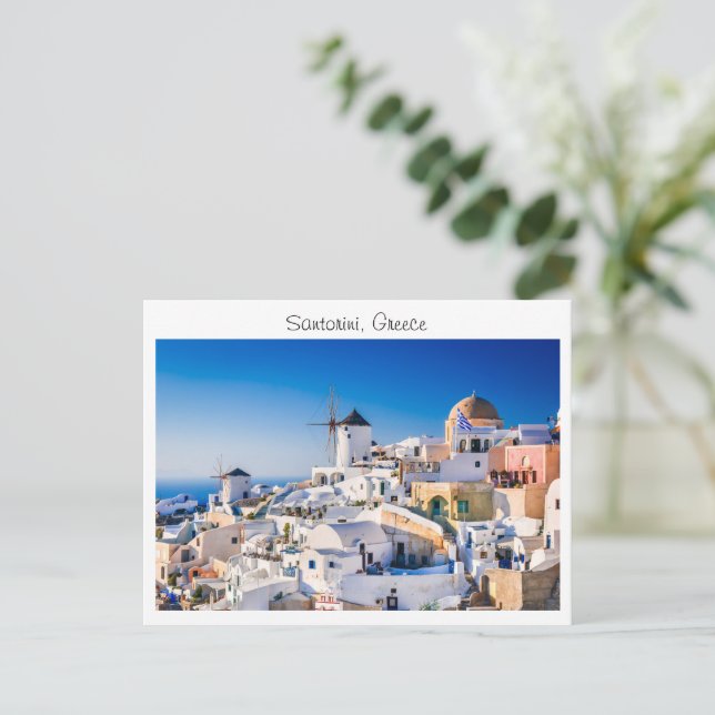 Santorini i Grekland Vykort (Stående Fram)