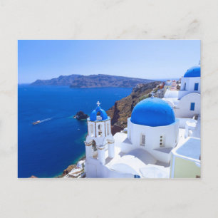Santorini Inbjudan Vykort