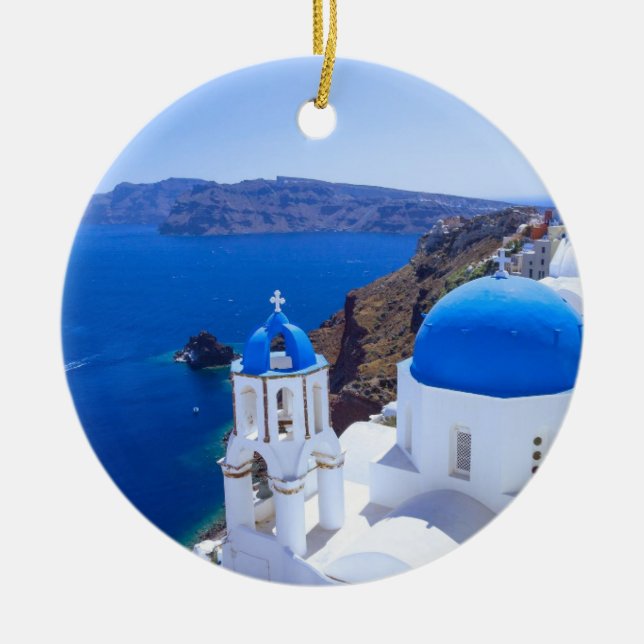 Santorini Julgransprydnad Keramik (Framsidan)
