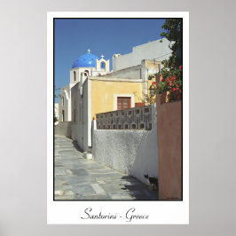 Santorini kattunge poster