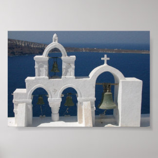 Santorini - klockor poster