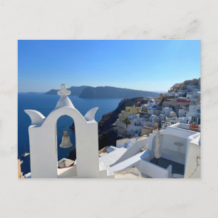 Santorini klocktorn Grekland Fotografi Vykort