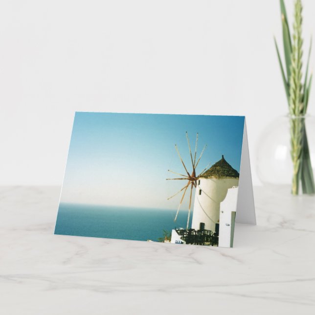 Santorini kvarn, Grekland Kort (Framsida)