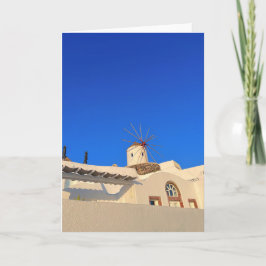 Santorini Kvarn Oia Greece Photography Kort