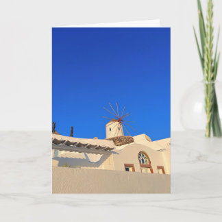 Santorini Kvarn Oia Greece Photography Kort
