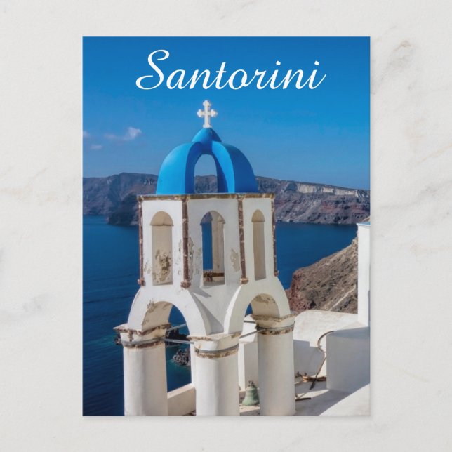 Santorini-kyrka Vykort (Framsida)