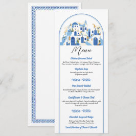 Santorini Menu Greece Bröllop Meny