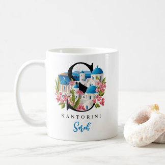 Santorini Monogram Bokstav S Personlig Gåva Kaffemugg