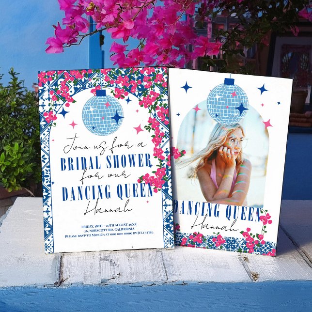 Santorini Musical Bougainvillea möhippa Inbjudningar (Skapare uppladdad)