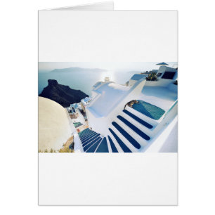 Santorini Oia kliver, Grekland Hälsningskort