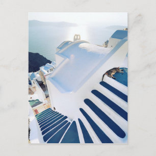 Santorini Oia Steps, Grekland Vykort
