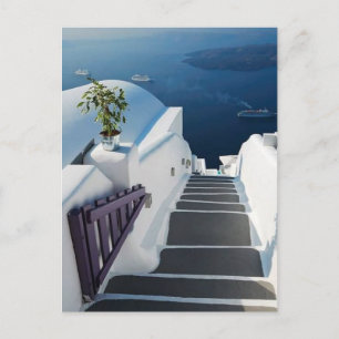 Santorini Oia Steps, Grekland Vykort