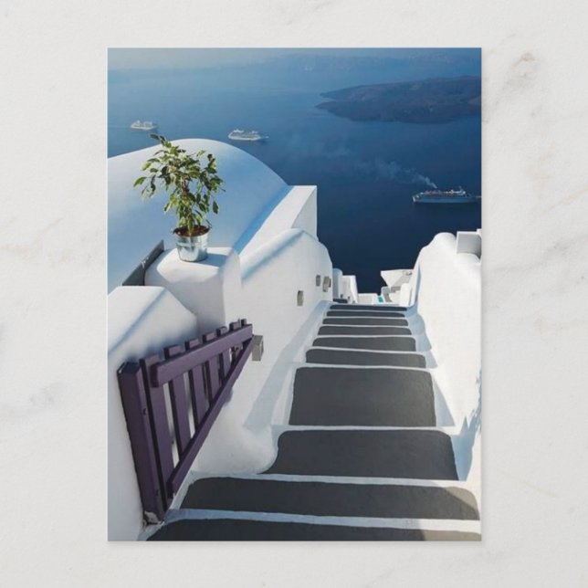 Santorini Oia Steps, Grekland Vykort (Framsida)