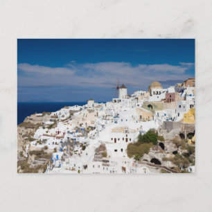 Santorini - Oias vykort i stadsmiljö