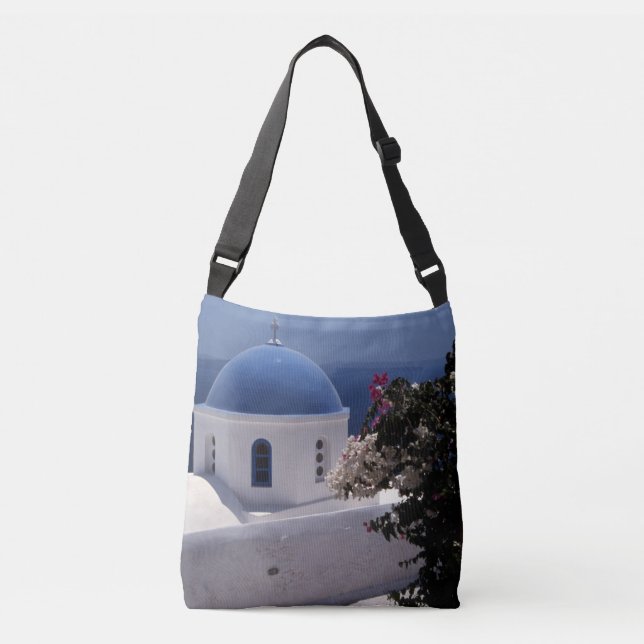 Santorini, ön, Grekland, Bag, Tote Axelväska (Framsida)