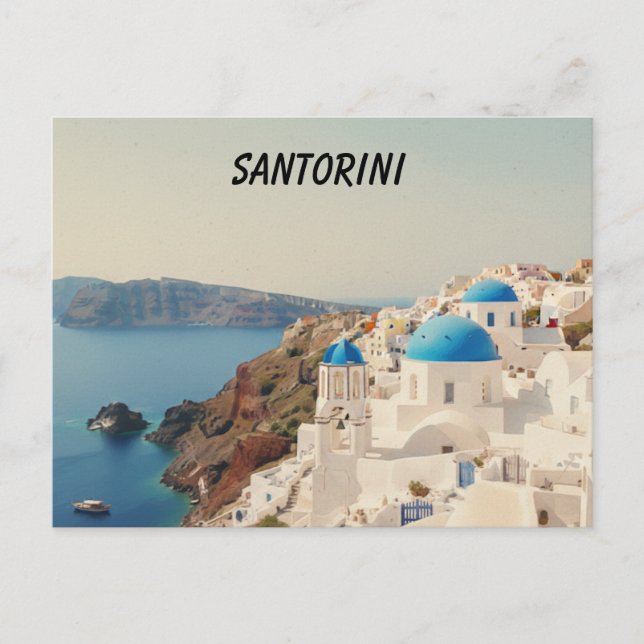 Santorini Postcard Vykort (Framsida)