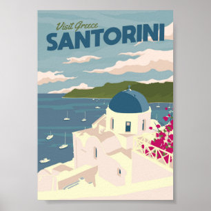 Santorini - Poster i Vintage resor