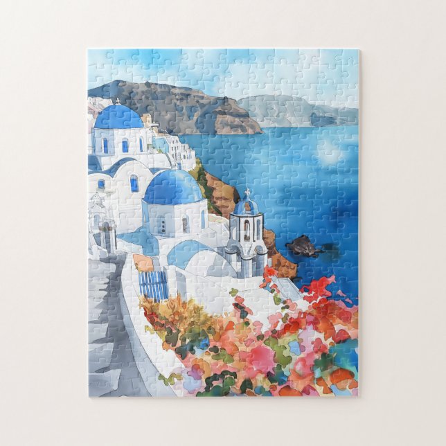 Santorini Puzzle Escape" Pussel (Vertikal)