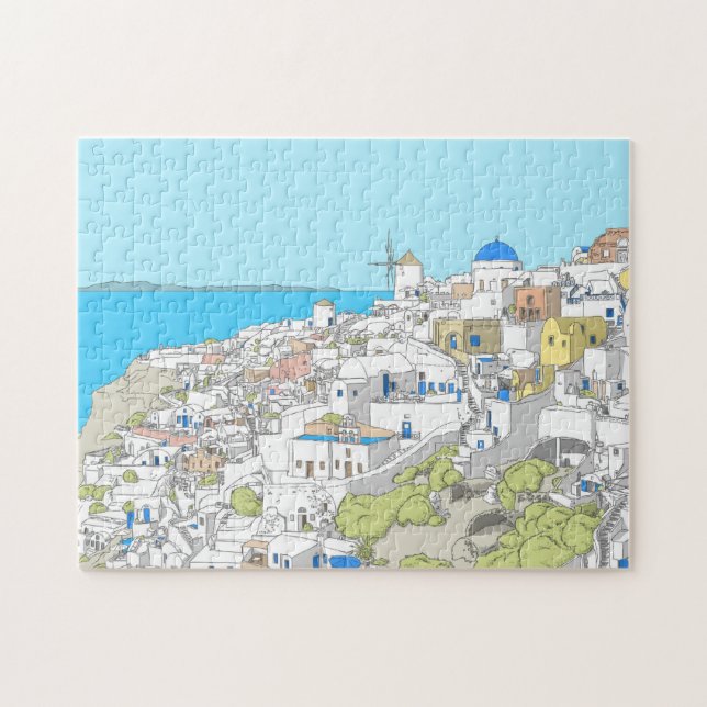 Santorini Puzzle Pussel (Horisontell)
