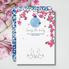 Santorini Rosa Gissa babyduschkortet Inbjudningar