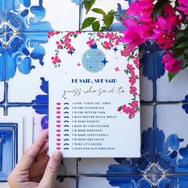 Santorini Rosa möhippa Han sa: "Spelkort" Inbjudningar (Skapare uppladdad)