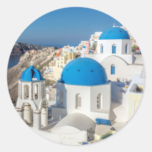 Santorini Runt Klistermärke