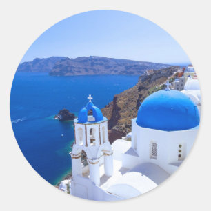 Santorini Runt Klistermärke