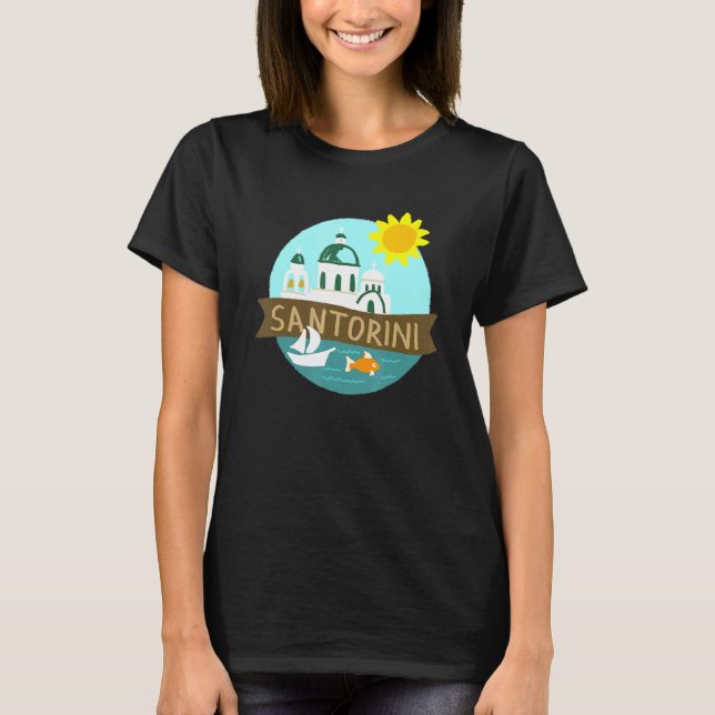 Santorini Sea T Shirt (Framsida)