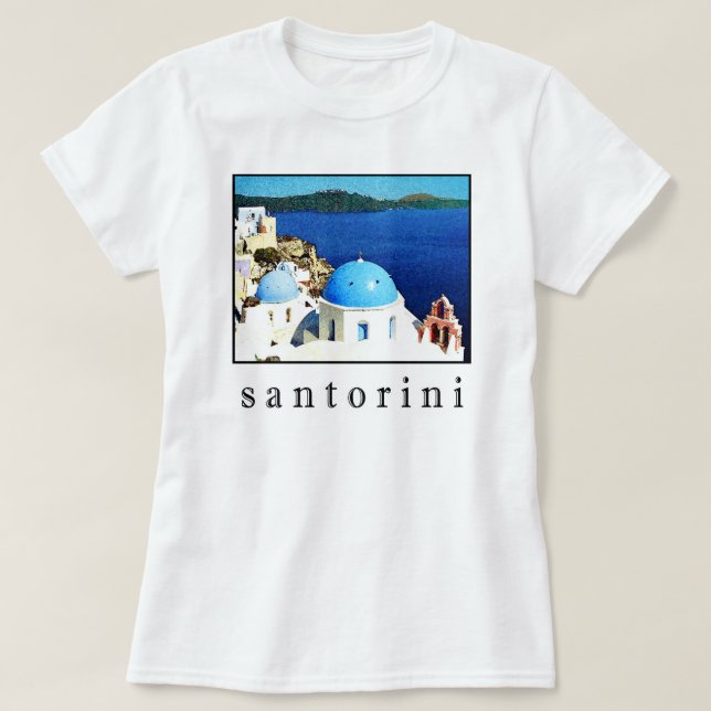 Santorini souvenirT-tröja (manar, kvinnor, barn) Tee (Design framsida)