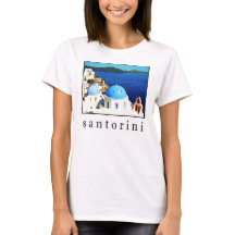 Santorini souvenirT-tröja (manar, kvinnor, barn)