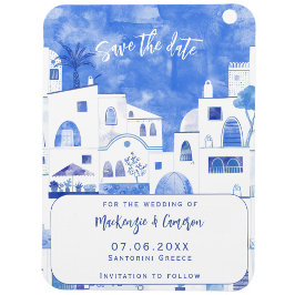 Santorini sparar datumet Bröllop Magnet