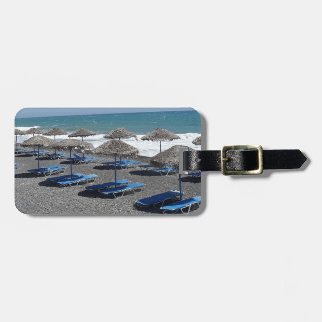 Santorini strand, Grekland Bagagebricka (Horisontell Framsida)