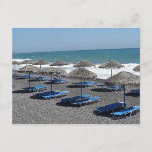 Santorini strand, Grekland Vykort