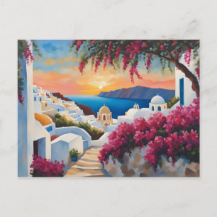 Santorini Sunset Bliss Vykort