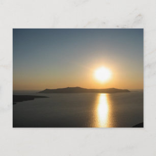 Santorini Sunset, de grekiska öarna - vykort