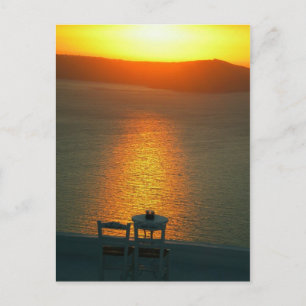 Santorini sunset Greece Vykort